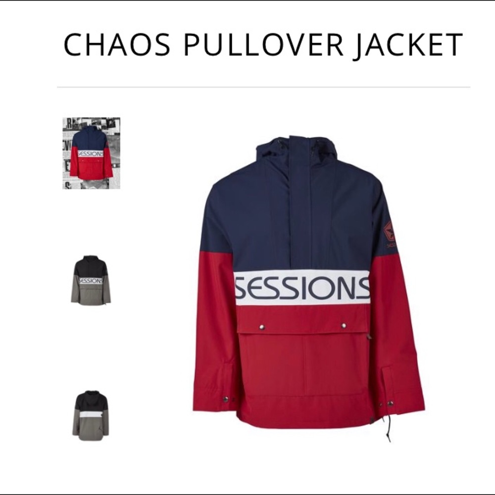 Brand new Sessions Pullover Snowboarding Jacket